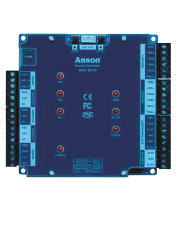 El controlador de acceso de una puerta/dos puertas de la marca ANSON es una solución eficiente y confiable para gestionar el acceso a espacios comerciales, residenciales o industriales.