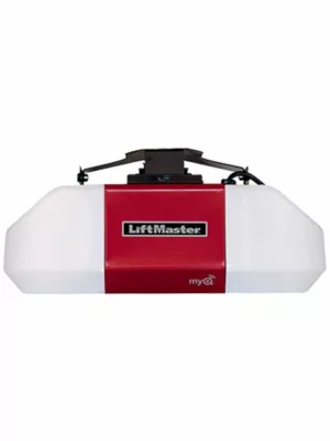 Motor 8587W de LiftMaster, para portónes elevadizos, motor de 3/4 HP de corriente alterna, desbloqueo, riel reforzado. Con tecnología MyQ.