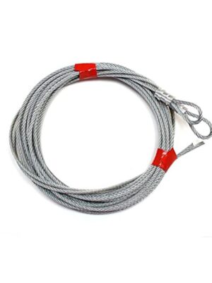El juego de cables armados con lazo de BLACKSMITH es específicamente para armar portones seccionales. Este juego de cables tiene un largo de hasta 3, 95m.