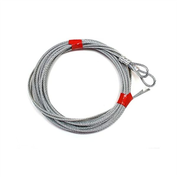 El juego de cables armados con lazo de BLACKSMITH es específicamente para armar portones seccionales. Este juego de cables tiene un largo de hasta 3, 95m.